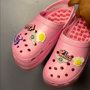 Pink Platform Inspired Crocs - Price Negotiable